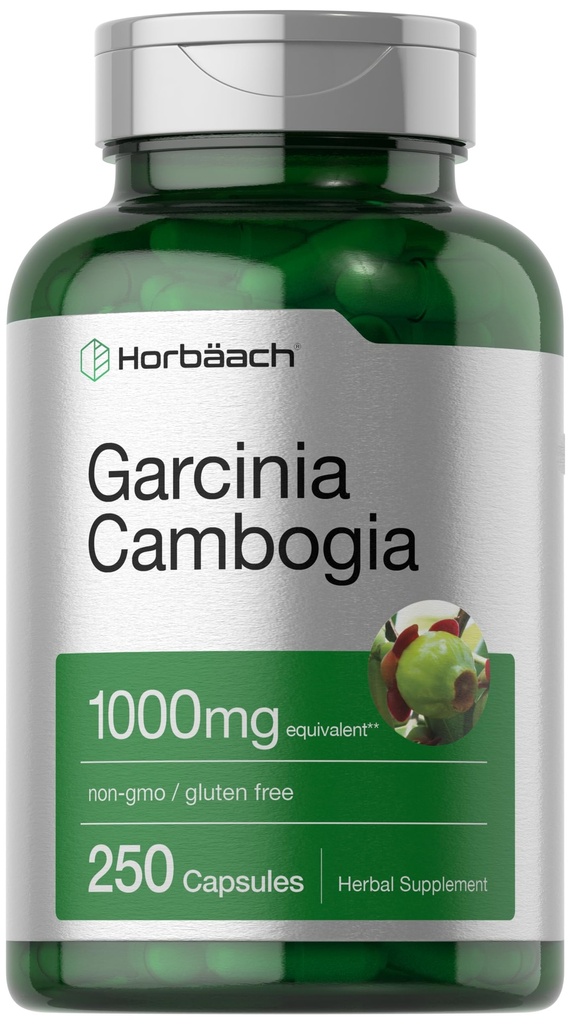 Horbaach Garcinia Cambogia Estratto pillole | 1000mg | 250 capsule | Estratto di erbe supplemento | Non OGM, senza glutine