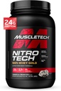 MuscleTech Whey Protéines Poudre , Nitro-Tech Whey Gold Protéines Poudre , Whey Protein Isolate Smoothie Mix , Protéines Poudre pour les femmes et les hommes , Cookies et crème , 2 lb (28 portions) - paquet peut varier
