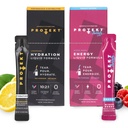 PROTEKT Electrolyte Packets for Recovery & Hydration, Lemonade, 10 Pack | Zero Sugar Energy Drinks, Mixed Berry, Pack of 10