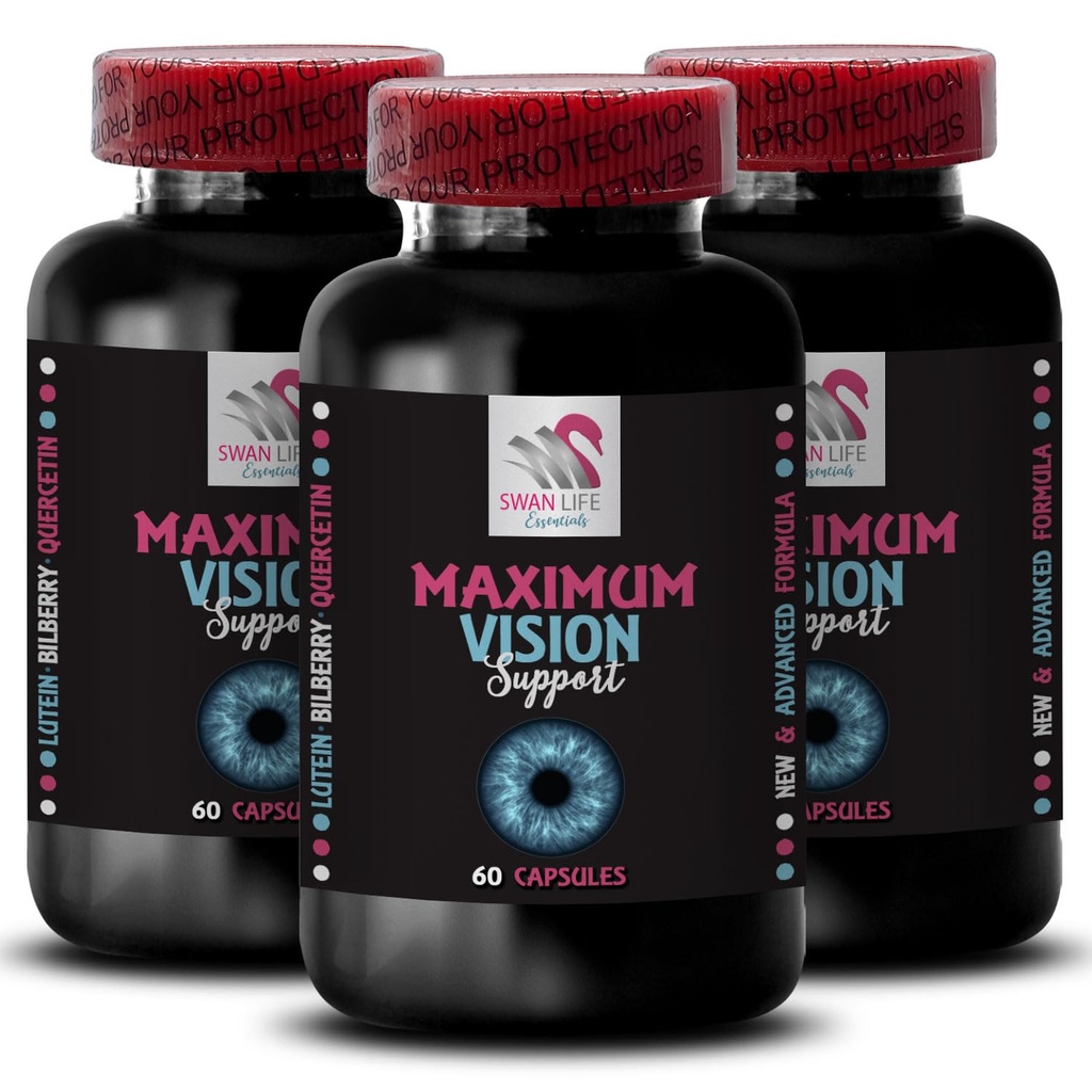 Eye focus - EYE VISION SUPPLEMENT - Pure view, Vision enhancer, Sight sharp, Focus support, Sharp lines, Vision power, Vision clarity, Better image, Refined vision 3 Bottle 180 Capsules