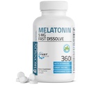 Bronson Melatonin 5mg veloce sciogliere menta piperita con vitamina B6 - promuove il rilassamento, 360 vegetariano chewable lozenges