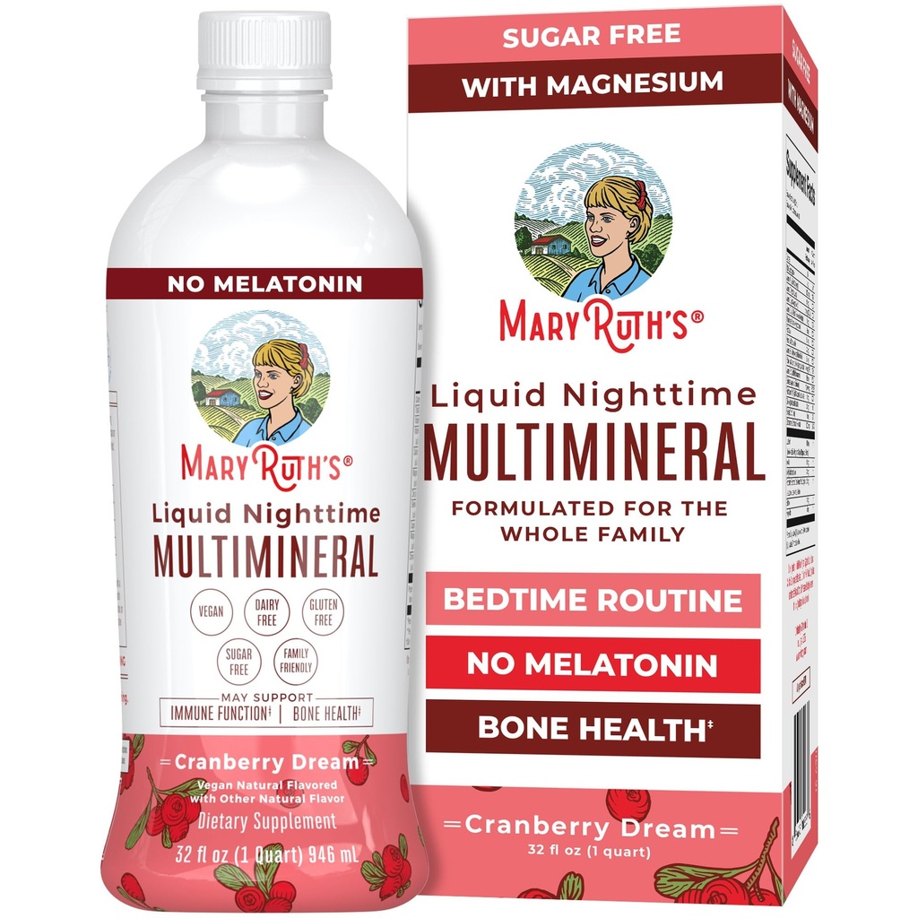 MaryRuth Organics Liquid Nighttime Multiminéral , Non Melatonin , Non , Non , Non , Non , Non , Non , Non , Non , Non , Non , Non , Non , Non , Sans sucre , Sans gluten 32 Oz