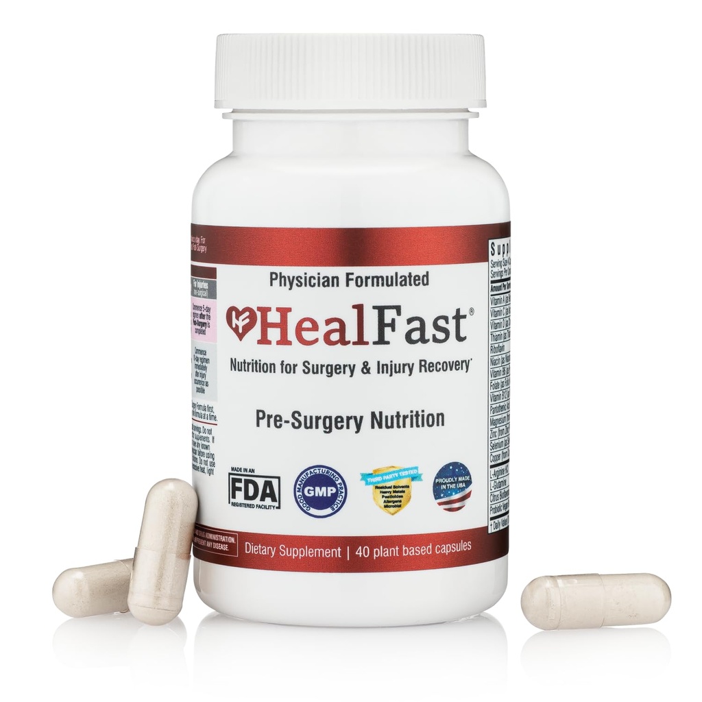 HealFast Surgery & Injury Recovery Supplement (Pre-Op): Quercetin, Probiotics Supplement für Wound, Liposuction, Tummy Tuck und BBL Post Surgery Supplies