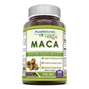 Pure Naturals Maca Supplement | 950 Mg Per Serving | 360 Veggie Capsules | Non-GMO | Gluten-Free | Made in USA