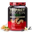 Nutrology TRIPACT Vegan Protein Powder - Organische Pea, Reis & Kürbisprotein, BCAAs & Glutamine Pflanzenbasierte Mealer Ersatz Shakes für Muskelrückgewinnung & Immunität, Peanut Butter & Vanille, 20 Portionen