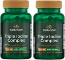 Swanson Triple Iodine Complex-Natural Supplement für Vital-Thyroid-Support-Promotes Metabolic-Funktion, Erhöhte Red Blood Cell Production, & Heart Health-(60 Veggie Capsules, 12.5mg Jeder) 2 Pack