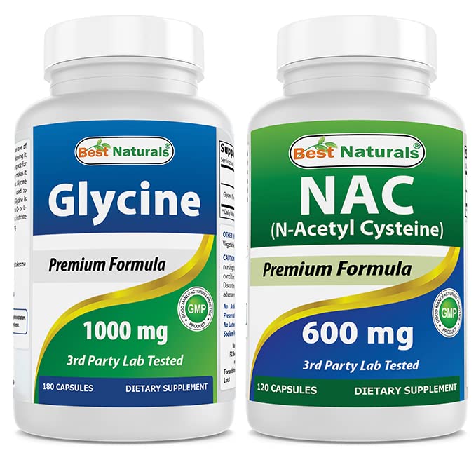 Best Naturals Glycine Supplement 1000 Mg & NAC 600 mg