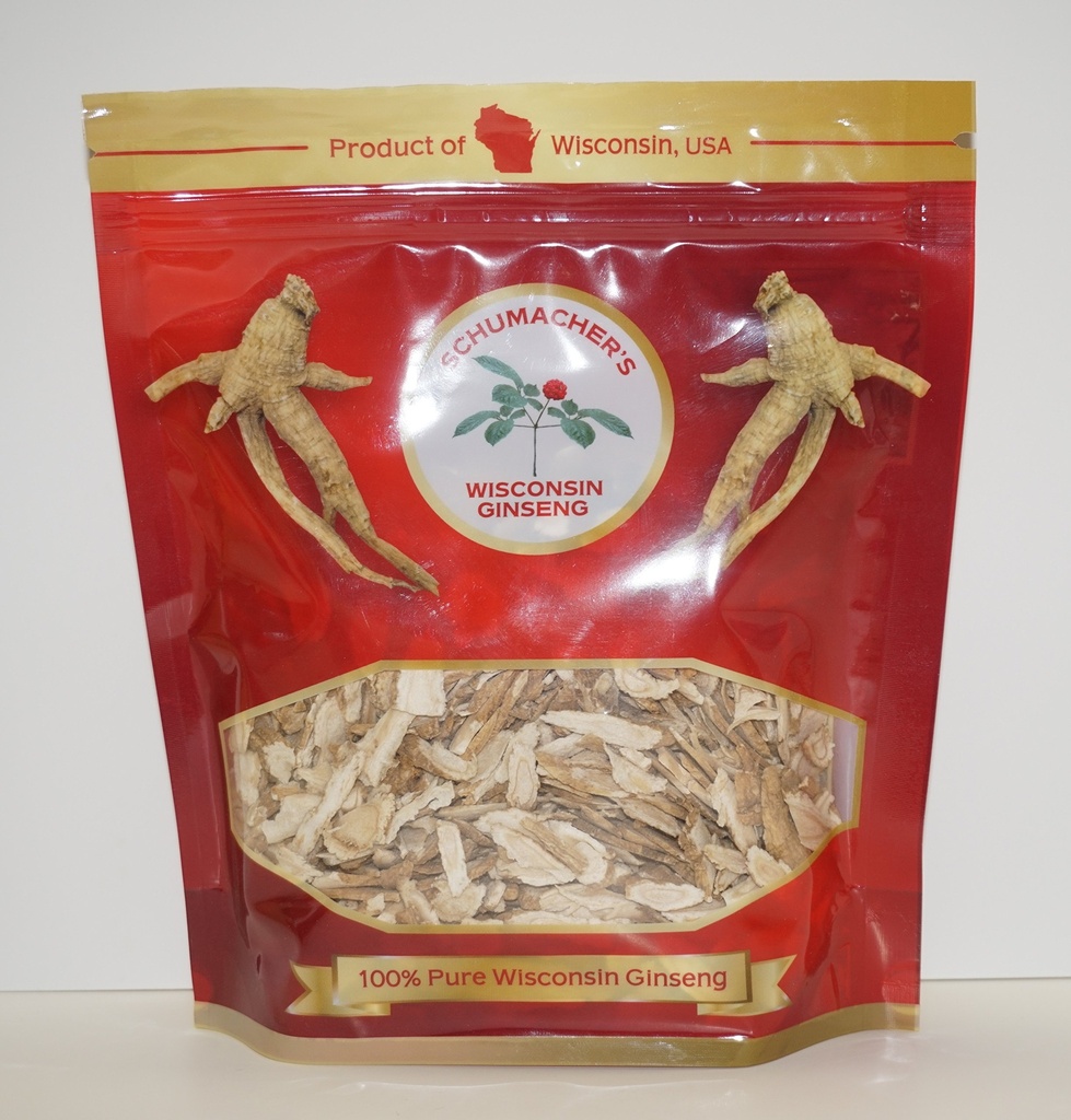 Schumacher Ginseng's Pure Wisconsin Ginseng Small Slices 8 Ounce Gift Bag