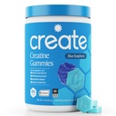 Kreatin Monohydratgummis für Männer & Frauen, Boost Focus, Stärke und Ausdauer, Anti-Melting-Formel, Vegan, Glutenfrei, Non-GMO, 1,5g Kreatin pro Gummy (Blauer Himbeer, 90 ct)