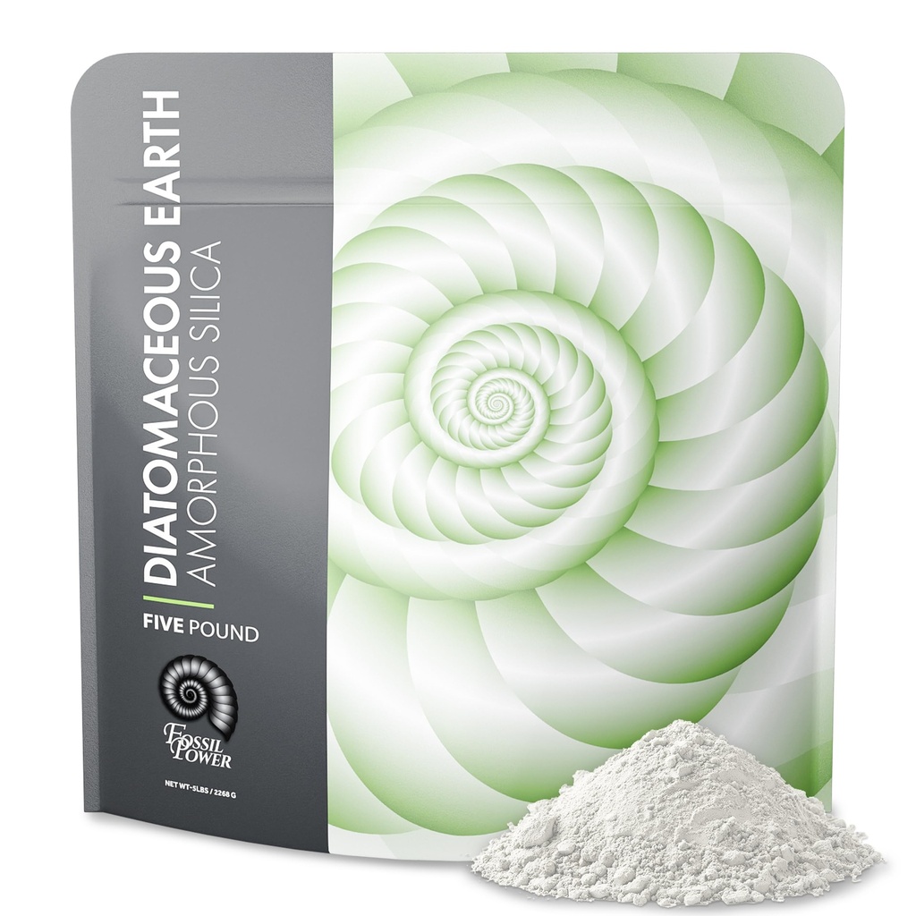 FOSSIL POWER Diatomaceous Earth Powder – 5lb Bulk - Natural Food Grade, Multi-Purpose Powder for Home, Garden, and Pets – Non-Toxic Insect Control, Odor Absorber, and More – Safe for Humans and Pets