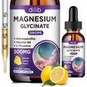 Magnesium Glycinate Supplement, Magnesium Liquid Drops mit Magnesium Glycinate 500mg Vitamin B6, Ashwagandha, L - Theanin, Kamille - Support Stress Relief, Knochen, Muskel, Stimmung Vegan
