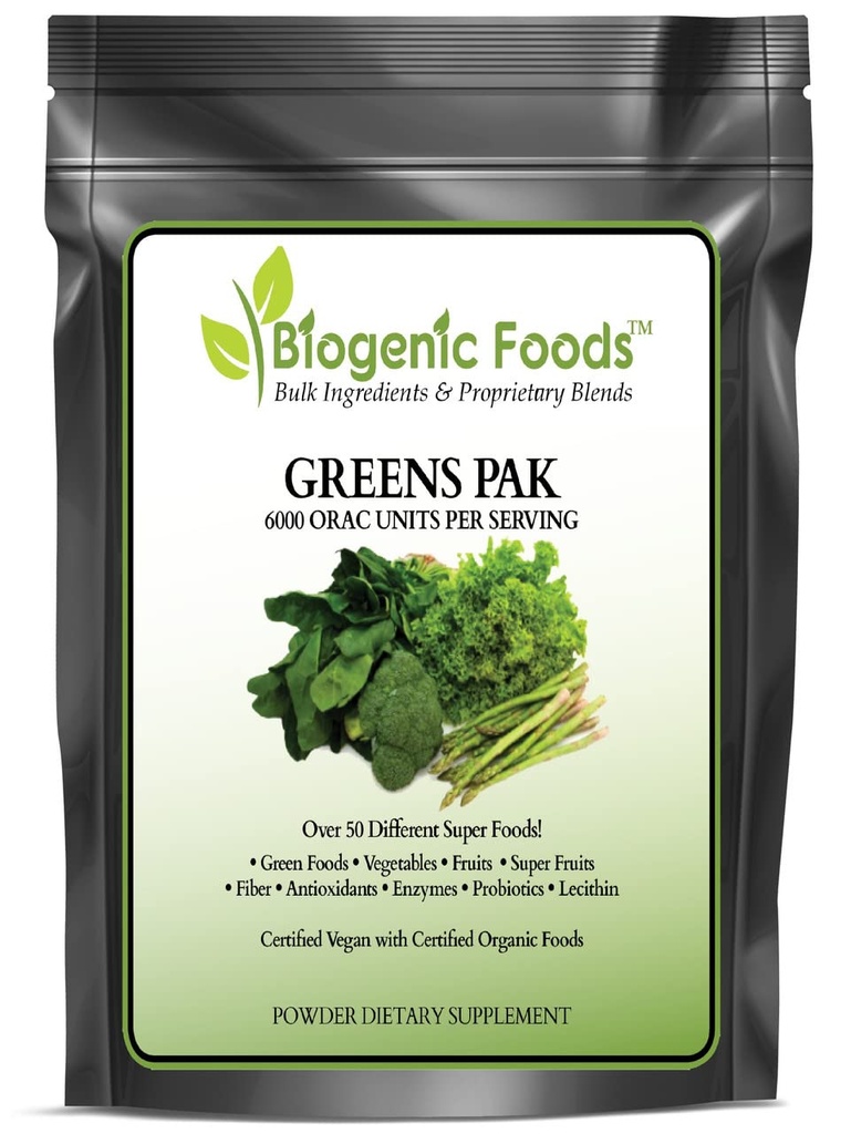 Greens Pak - Superfood & Plant-Based Blend with Fruits, Vegetables & Essential Nutrients - 2 kg (4.4 Pound)