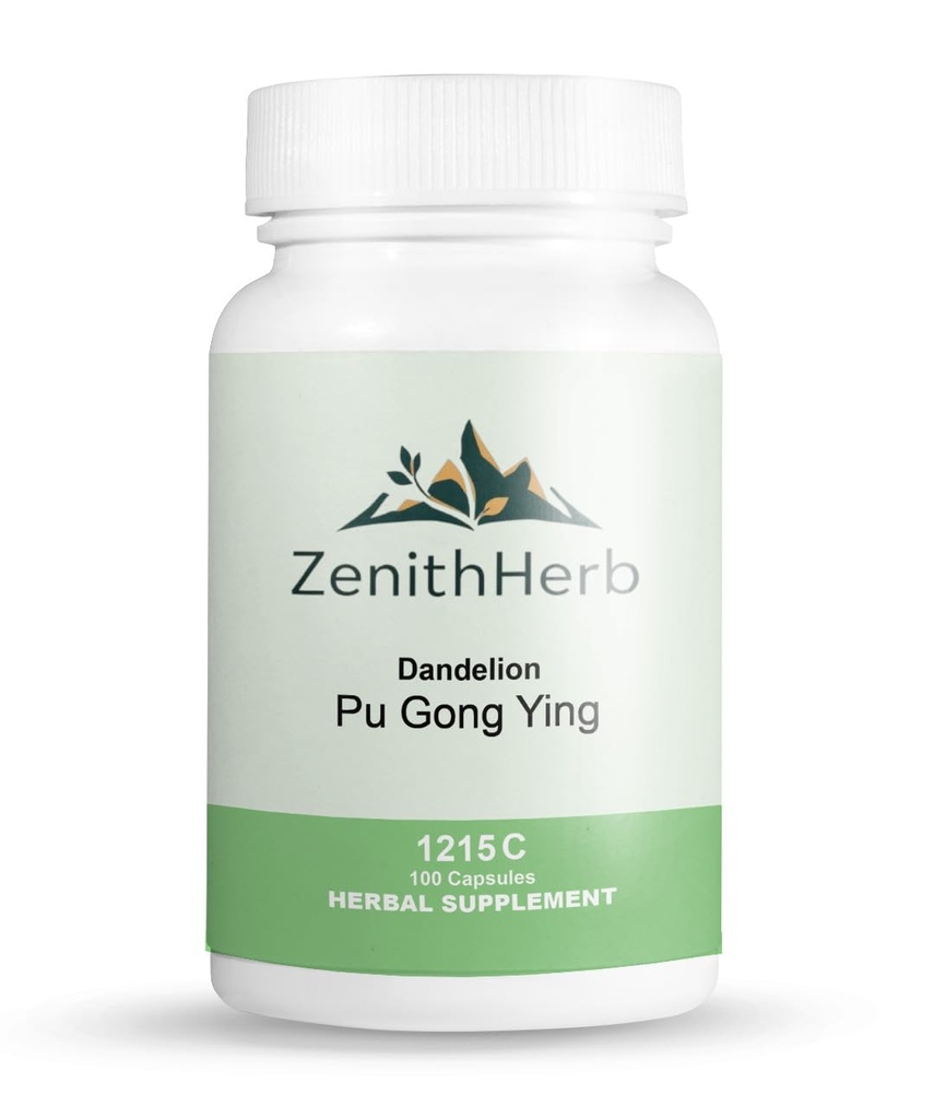 Dandelion, Pu Gong Ying, Herbal Supplement, Supports Liver Health & Digestion, 100 Capsules/Bottle, 2 Bottles