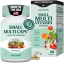 Maxi Health Multivitamin – Easy to Swallow Multi Vitamin Capsules with 30 Nutrients, Iron & Probiotics – Kosher Daily Multivitamins Small Capsules for Wellness Support & Digestive Ease (60 Units)