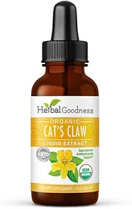 Cat's Claw Extract Joint Support - Supplément à base de plantes pour la fonction articulaire et musculaire, l'immunité, le soutien cardiaque - Sans gluten - Absorption supérieure - Liquide organique 1oz - Bonté à base de plantes (1 bttl)