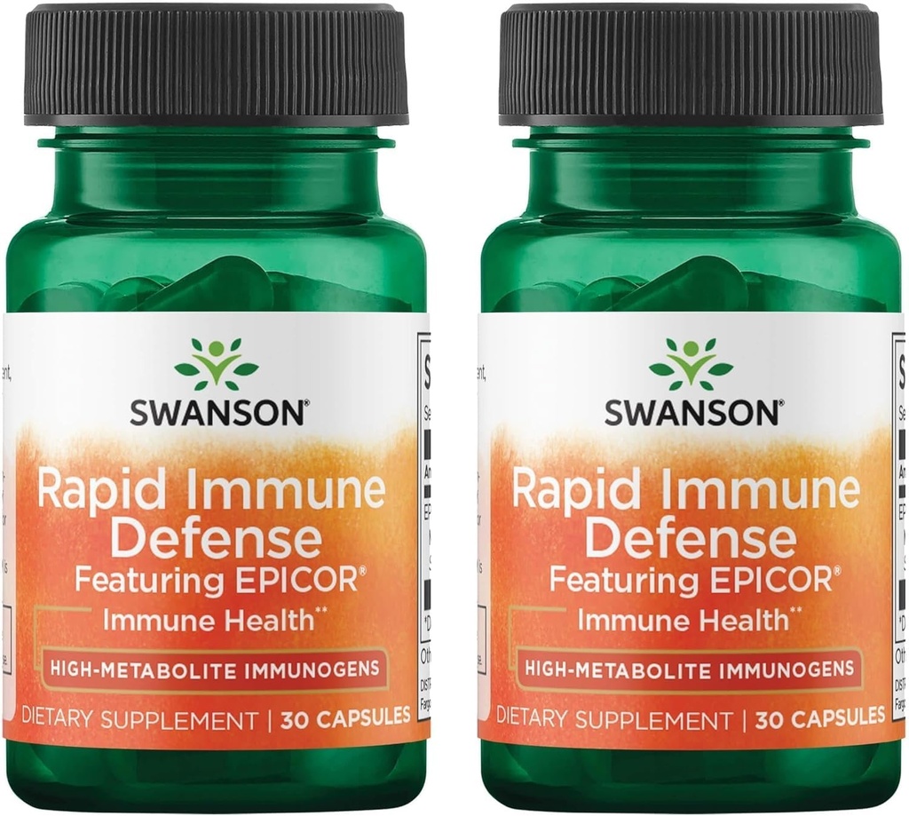 Swanson Rapid Immune Defense Featuring Epicor 500 mg 30 Caps (2 Pack)