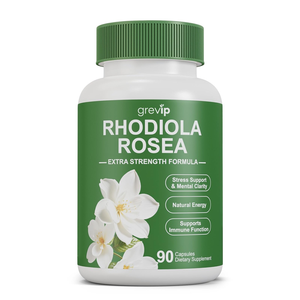 Rhodiola Rosea Supplement Golden Root Rhodiola Rosea Organic for Daily Stress Support, Clean Energy, Mental Focus, Mood Balance Vegetarian – 90 Capsules