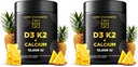 Vitamin D3 K2 Gummies 10000 IU with Calcium 100mg - VIT D3 for Adults - Mk7 Vitamin K2 100mcg - Vitamin D Supplement for Men & Women - Vegan Gluten Free Non-GMO (Pack of 2)