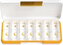 Zoksi Am Pm Pill Organizer 7 Day, Weekly Pill Box 2 Times par jour, Medicine Pill Organizer with Separate Comptment, Travel Pill Case Dispenser Portable for Vitamines, Fish Oils, Medicines(White)