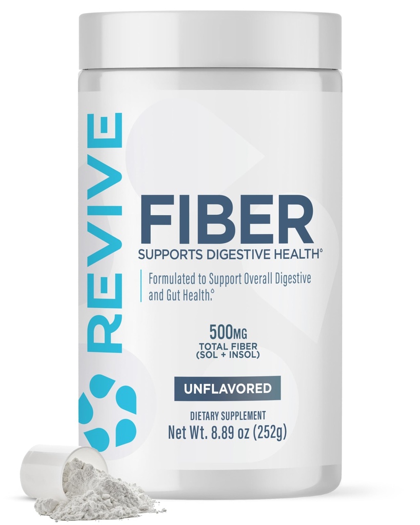 Revive MD Fiber Supplement for Digestive & Gut Health - 5g Ballaststoffe unterstützen ein gesundes Verdauungssystem mit Psyllium Husk & More - 30 Servierungen, Unflavored