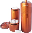 Zwei-Layer Pillen Organizer, wasserdicht Pillen-Container, Pillen-Halter kann Pillen alles Größen, Vitamine, Cod Liver Öl, Ergänzungen und Medikamente, Rv-Produkte, Größe:1.6 x 1.6 x 4.4 in(Orange)