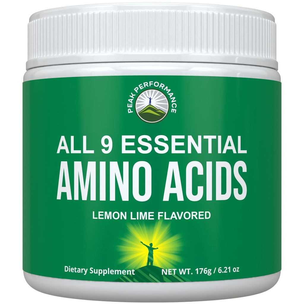 Alle 9 essentiellen Aminosäuren Pulver mit 26 klinischen Studien. EAAs 32X Effektive vs BCAA / BCAAS verzweigte Kette Aminos. Vor- oder Post Workout EAA Ergänzung für Energie und Muskelwachstum. Zitrone Limette