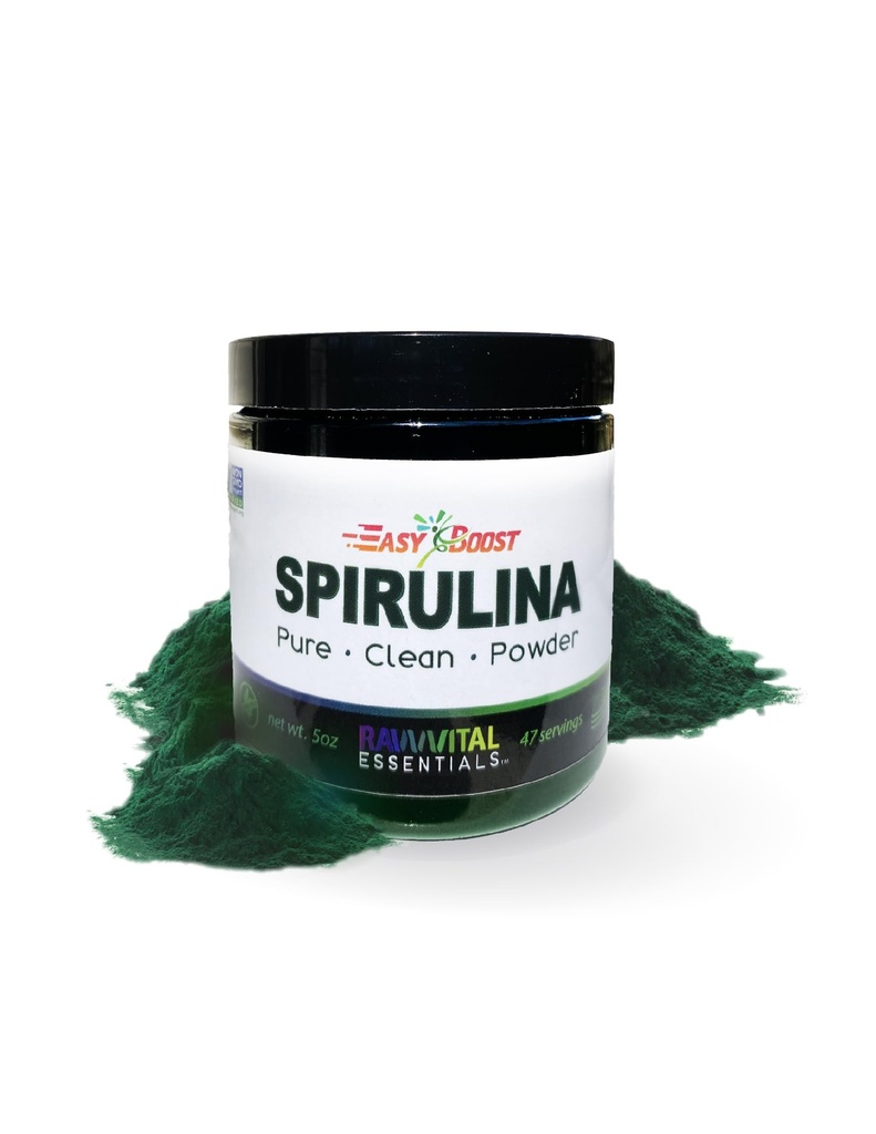 Pure Spirulina Powder - 5oz Jar - USA Grown Blue-Green Algae - High Protein Vegan Superfood for Smoothies - Non-GMO, Keto & Gluten-Free - Nutrient Dense Chlorophyll & Phycocyanin