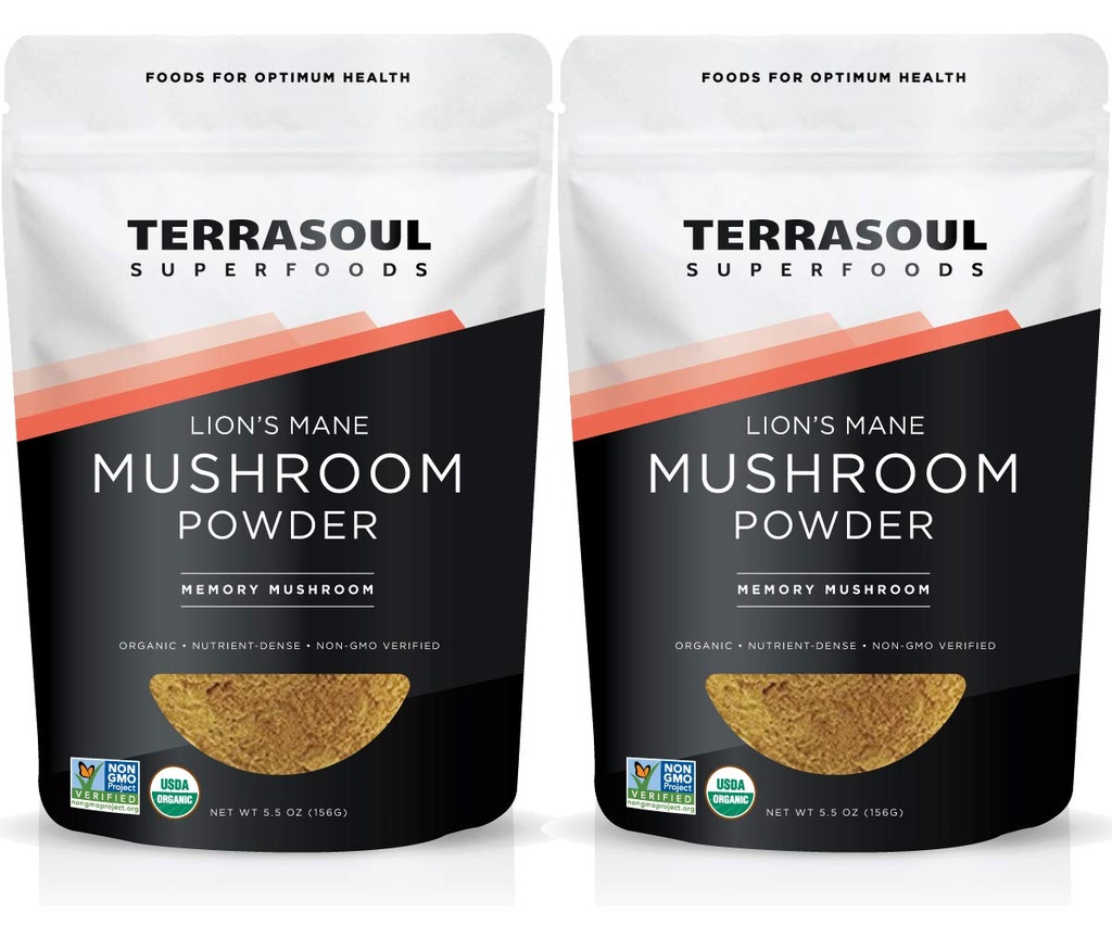 Terrasoul Superfoods Organic Lion's Mane Mushroom Powder (4:1 Extract), 11 once