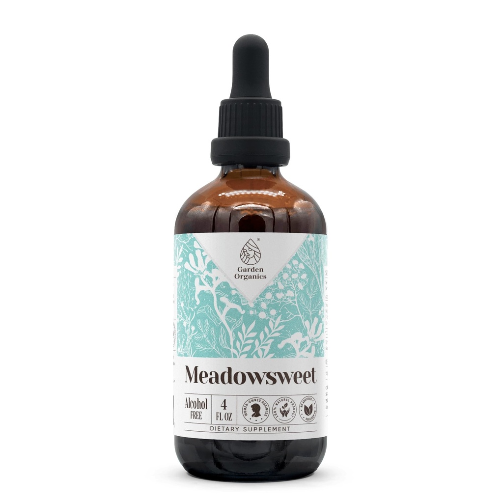 Meadowsweet Alcohol-Free Natural Tincture Extract, Immune System Booster, Liquid Drops Made from 100% (4 fl oz)