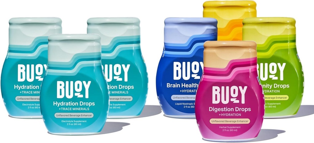 Bouée Electrolyte Drops Variety Pack Bundle 280 Servants: Pas de sucre, Pas d'édulcorants.