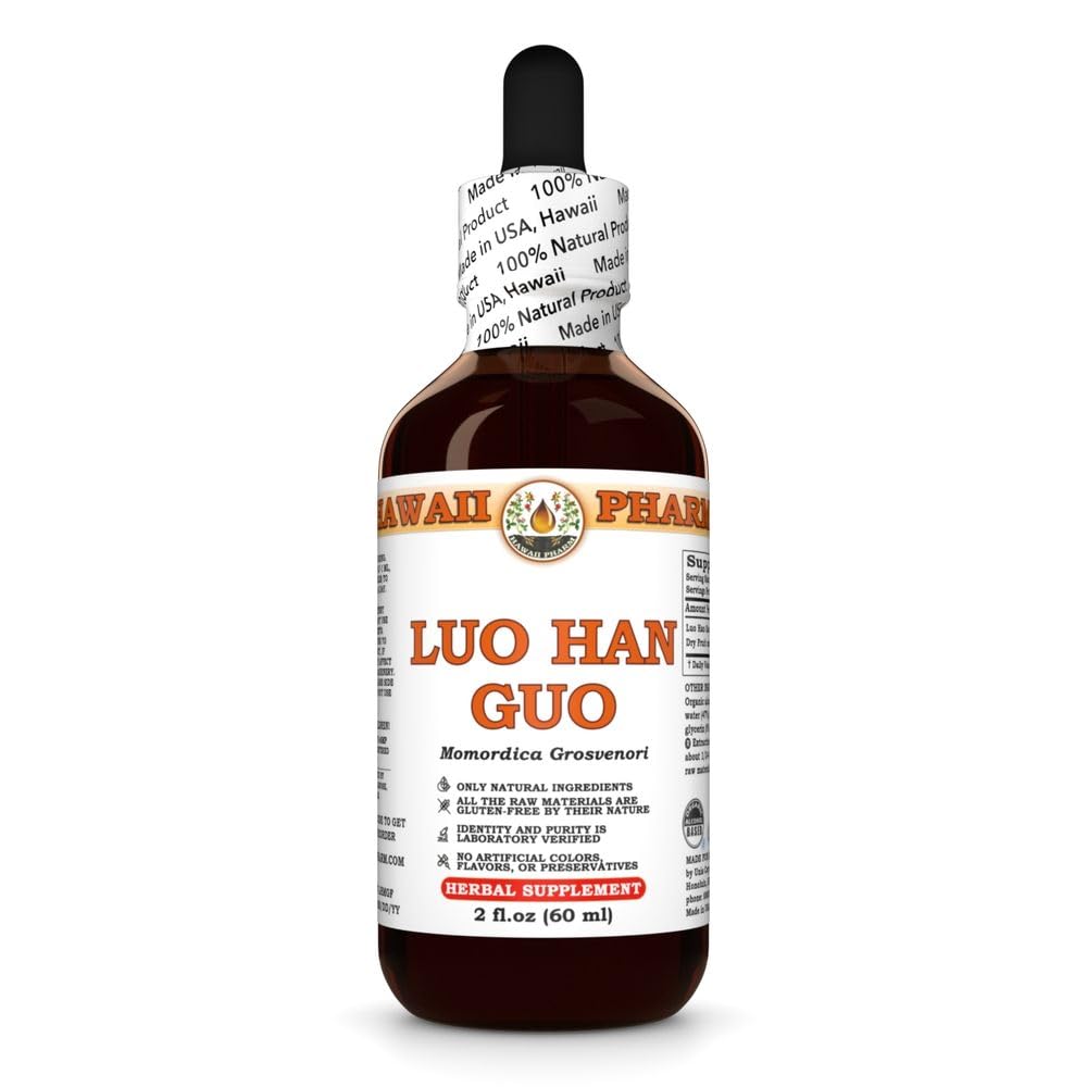 Luo Han Guo (Momordica Grosvenori) Dry Fruit Tincture, All Natural, Vegan, Pure Liquid Extract - 2 fl.oz