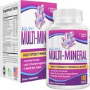 All-in-1 Multimineral Supplement Blend (Iron Free Formula) Multiminerals | Trace Minerals | Integratori minerali multipli ad alta potenza | Mineral Complex | 90-Day Bulk Supply | 180 compresse