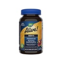 Nature's Way Alive! Men's Premium Gummy Multivitamin, Unterstützt gesundes Herz, Muskelfunktion*, Full B-Vitamin Complex, Orange, Grape, Cherry Flavored, 75 Gummies (Packaging May Vary)