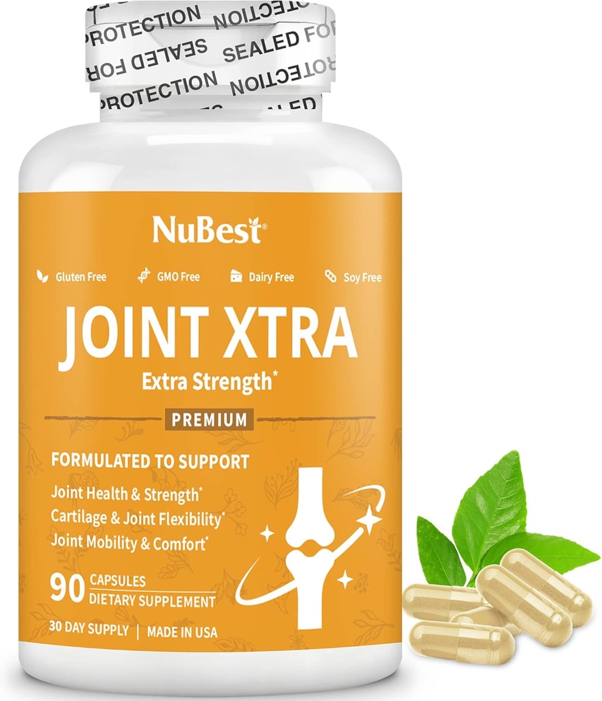 NuBest Joint Xtra - Joint Support Supplement | Joint Health Formula con Triple Joint Strength - Glucosamine, Chondroitin, Turmeric, MSM | 1 mese di fornitura