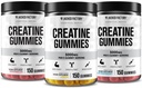 Jacked Factory Creatine Monohydrate Gummies 5g Daily Dose - Creatine Gummy for Men and Women, Vegan-Friendly, Travel-Friendly, Third-Party Tested - 150 Gummies - Blue Raspberry, Watermelon, & Lemon