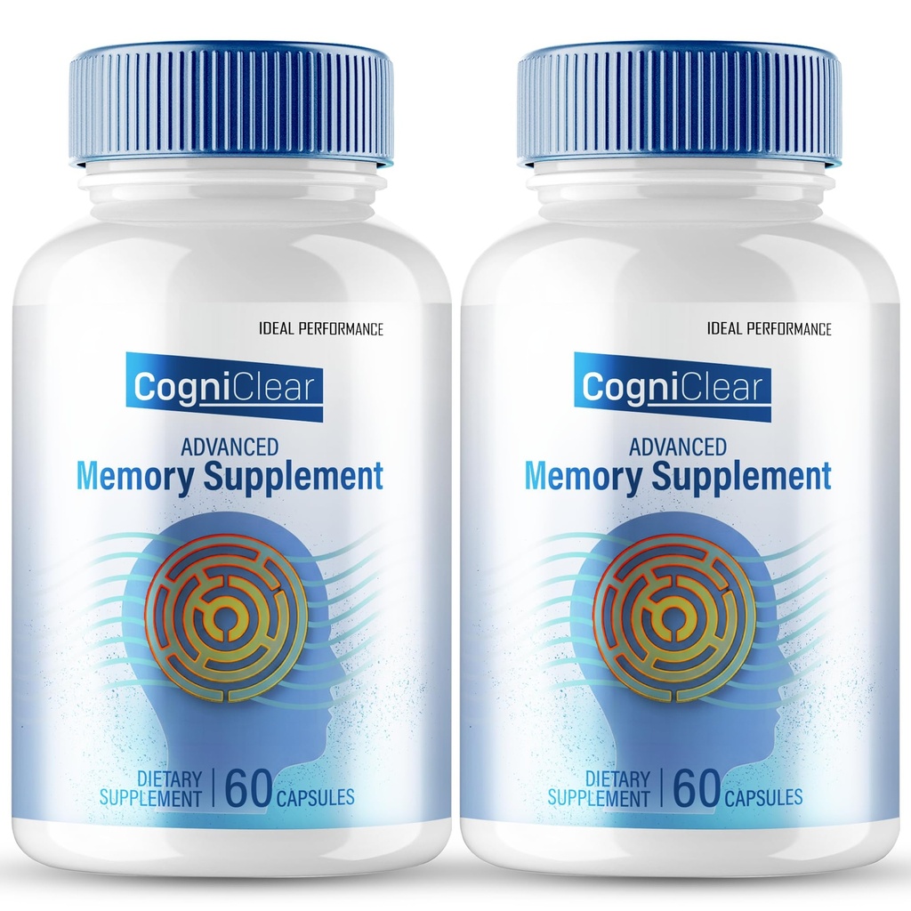 Cogni Clear Capsules, Official Cogni Clear Supplement for Brain Health & Memory Support - Maximum Strength, Advanced Formula Nootropic Pills, All Natural CogniClear Support Reviews (2 Pack)