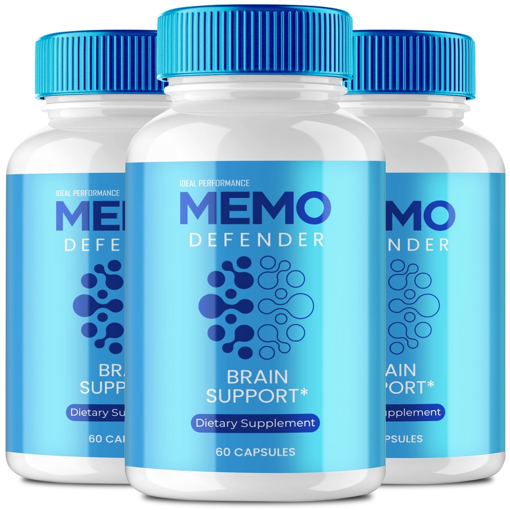 Memo Defender Brain and Memory Support Capsules, Memo Defender for Memory Supplement Pills, Advanced Formula Nootropic Pills for Brain Health Support, MemoDefender Health Blend Reviews (3 Pack)