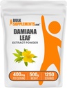 BulkSupplements.com Damiana Extract Powder - Damiana Supplemento, Herbal Supplement - Vegan & Gluten Free, 400mg per Serving, 500g (1.1 lbs) (Pack of 1)