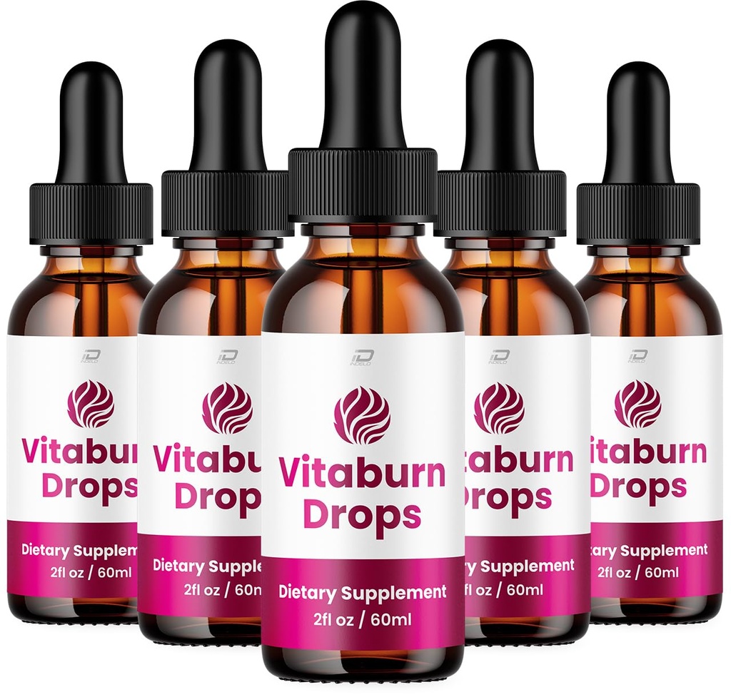 Vitaburn Drops Healthy Formula – Vita Burn Drops All Natural Healthy Levels Extra Strength Liquid Reviews (5 Pack – 5 Month Supply)