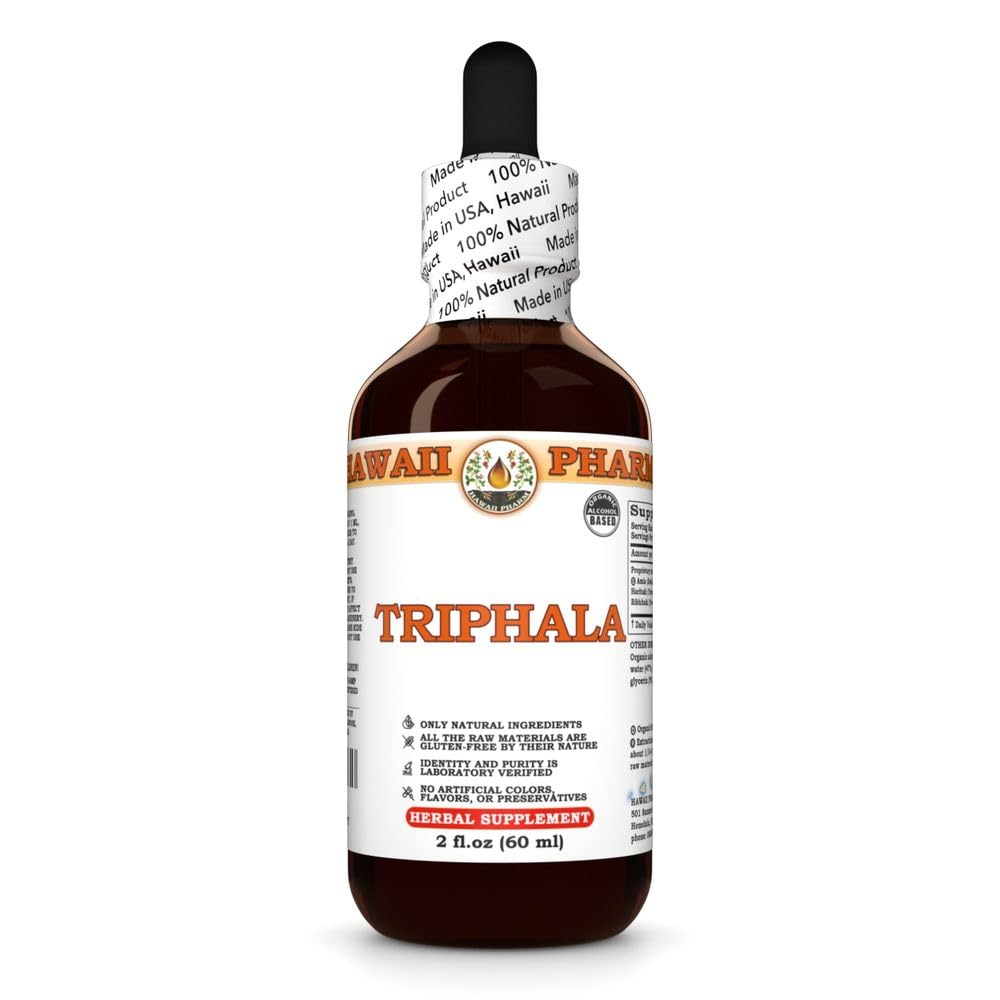 Triphala Tincture, All Natural, Vegan, Pure Liquid Extract - 2 fl.oz