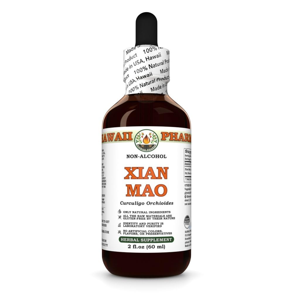 Xian Mao (Curculigo Orchioides) Dry Root Glycerite, All Natural, Vegan, Lab Tested Alcohol-Free Liquid Extract - 2 fl.oz