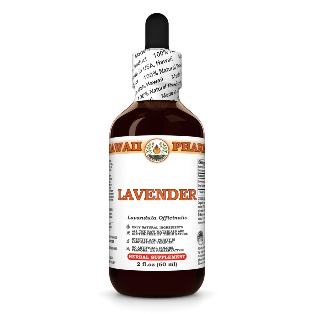 Lavender (Lavandula Officinalis) Dry Herb Tincture, Made in Hawaii, All Natural, Vegan, Pure Liquid Extract - 2 fl.oz