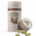 JAYAM Organic Moringa Seed Capsules | Pure Moringa Seed Supplement | Supports Men's Energy, Skin/Gut Health, Metabolism, Immunity, with Reqd Vitamins, & Amino acids | 2-Month Supply,120 Capsules
