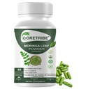 Moringa Capsules - Daily Greens Superfood for Energy, Satiety, Skin, Hair & Nail Support - Plant-Based, Vegetarian, Vegan Friendly - 60 Capsules