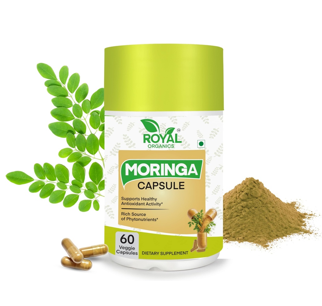 Moringa Capsule Supplement,10:1 Extract, 500 mg, 60 Veggie Capsules, Supports Antioxidant Activity