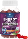 Energy Gummies 1000mcg - con vitamina B12, Green Tea Natural Caffeine Support, Daily Energy Gummies - Delicious Berry Flavor B12 Chewable Exercise Supplement for Running Cycling & Sports - 120 Chews