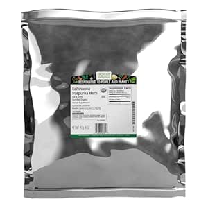 Frontier Co-op Echinacea Purpurea Root, Cut and Sifted, Certified Organic, Kosher | 1 lb. Bulk Bag | Echinacea purpurea (L.) Moench