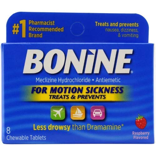 Bonine Motion Sickness Chewable Tablets - Model 114-9103 - 8 Tablets