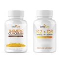CogniTune Immun- & Cardiovascular Support Bundle - Vitamin D3 5000IU + Vitamin K2 mit Kurkuma & Ginger