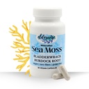 Capsules de moss de mer agée - Moss de mer avec Burdockroot & Bladderwrack - Supplément Superfood - 60 Capsules végétaliennes - 30 jours d'approvisionnement - Dosage 2 par jour - 1400 mg